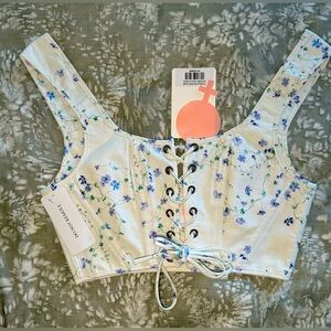 SELKIE BRAND NWT BLUE VINE SOFT CORSET